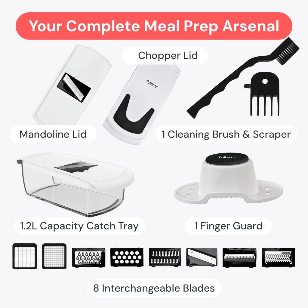 Fullstar Pro Original Vegetable Chopper & Spiralizer, Kitchen Prep Tool
