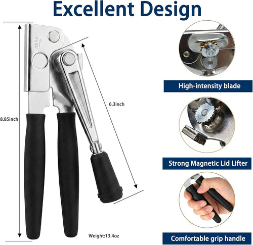 Can Opener Manual with Magnetic Lid Lifter,Can Openers for Seniors