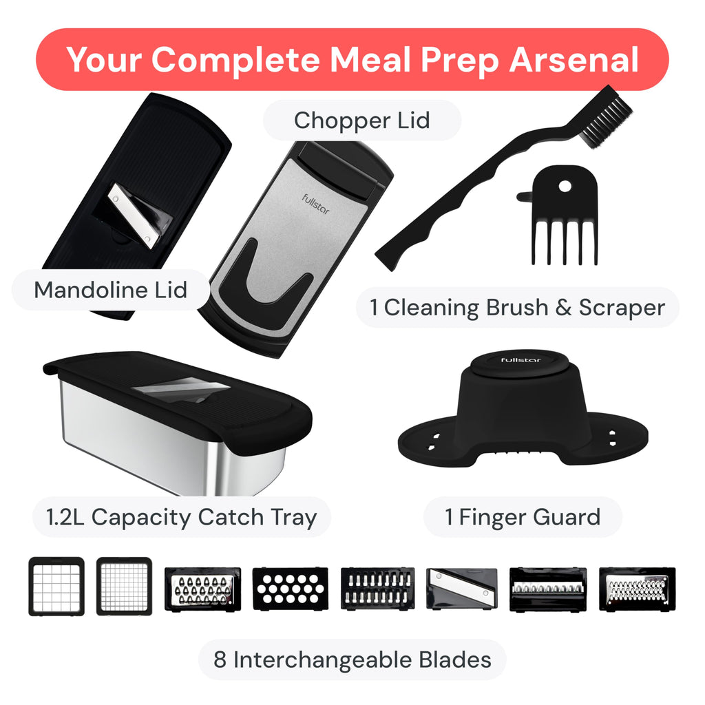 Fullstar Pro Original Vegetable Chopper & Spiralizer, Kitchen Prep Tool