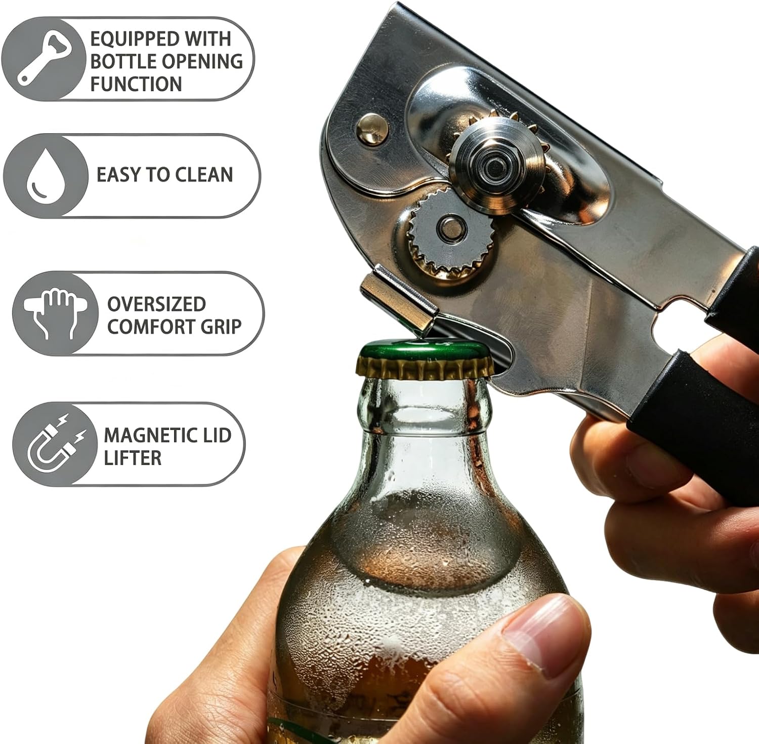 Can Opener Manual with Magnetic Lid Lifter,Can Openers for Seniors