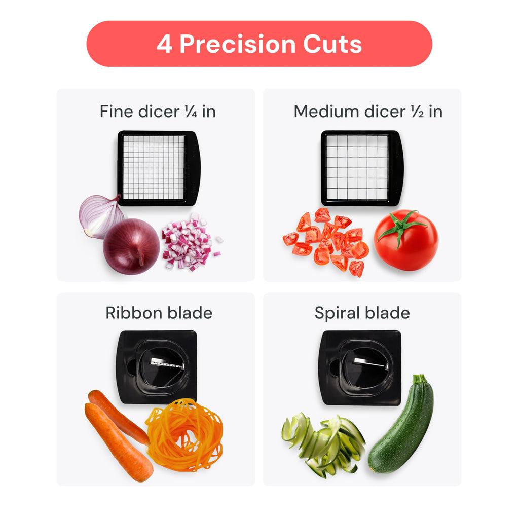 Fullstar Pro Original Vegetable Chopper & Spiralizer, Kitchen Prep Tool