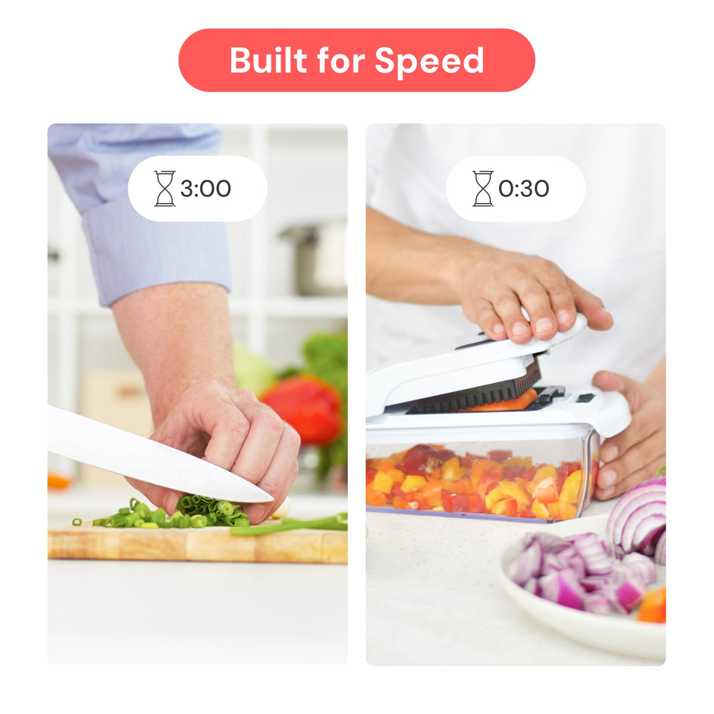 Fullstar Pro Original Vegetable Chopper & Spiralizer, Kitchen Prep Tool