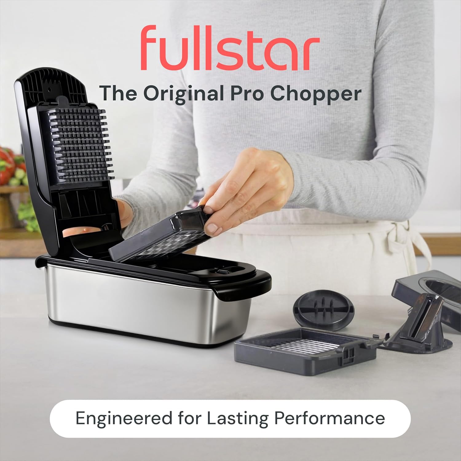 Fullstar Pro Original Vegetable Chopper & Spiralizer, Kitchen Prep Tool
