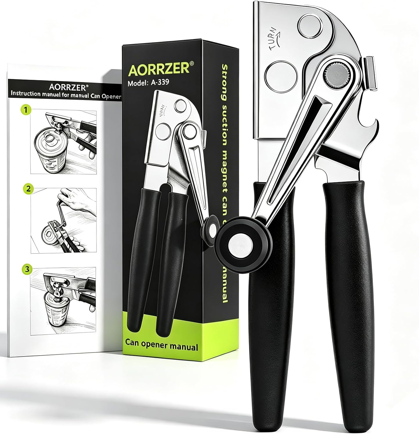 Can Opener Manual with Magnetic Lid Lifter,Can Openers for Seniors