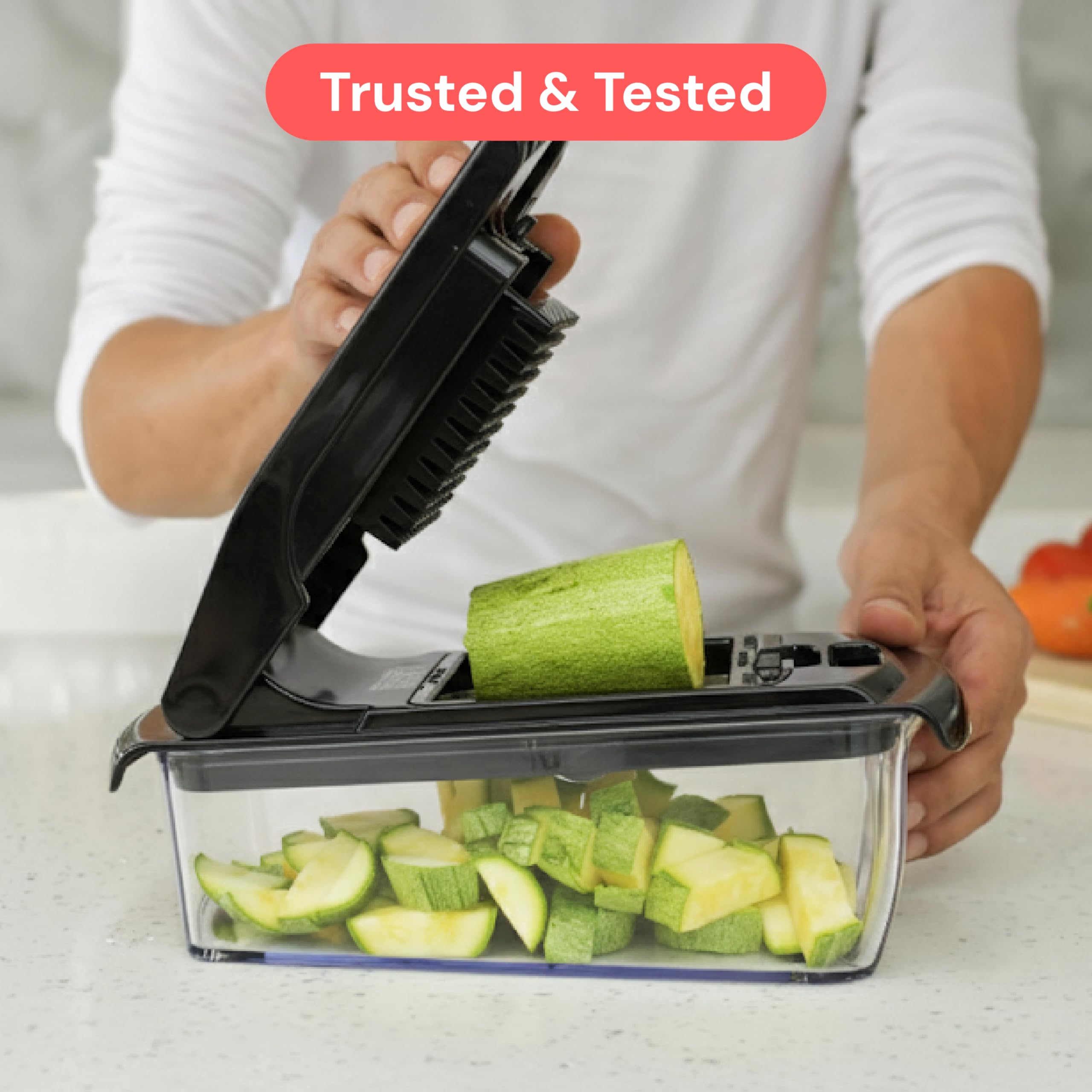 Fullstar Pro Original Vegetable Chopper & Spiralizer, Kitchen Prep Tool