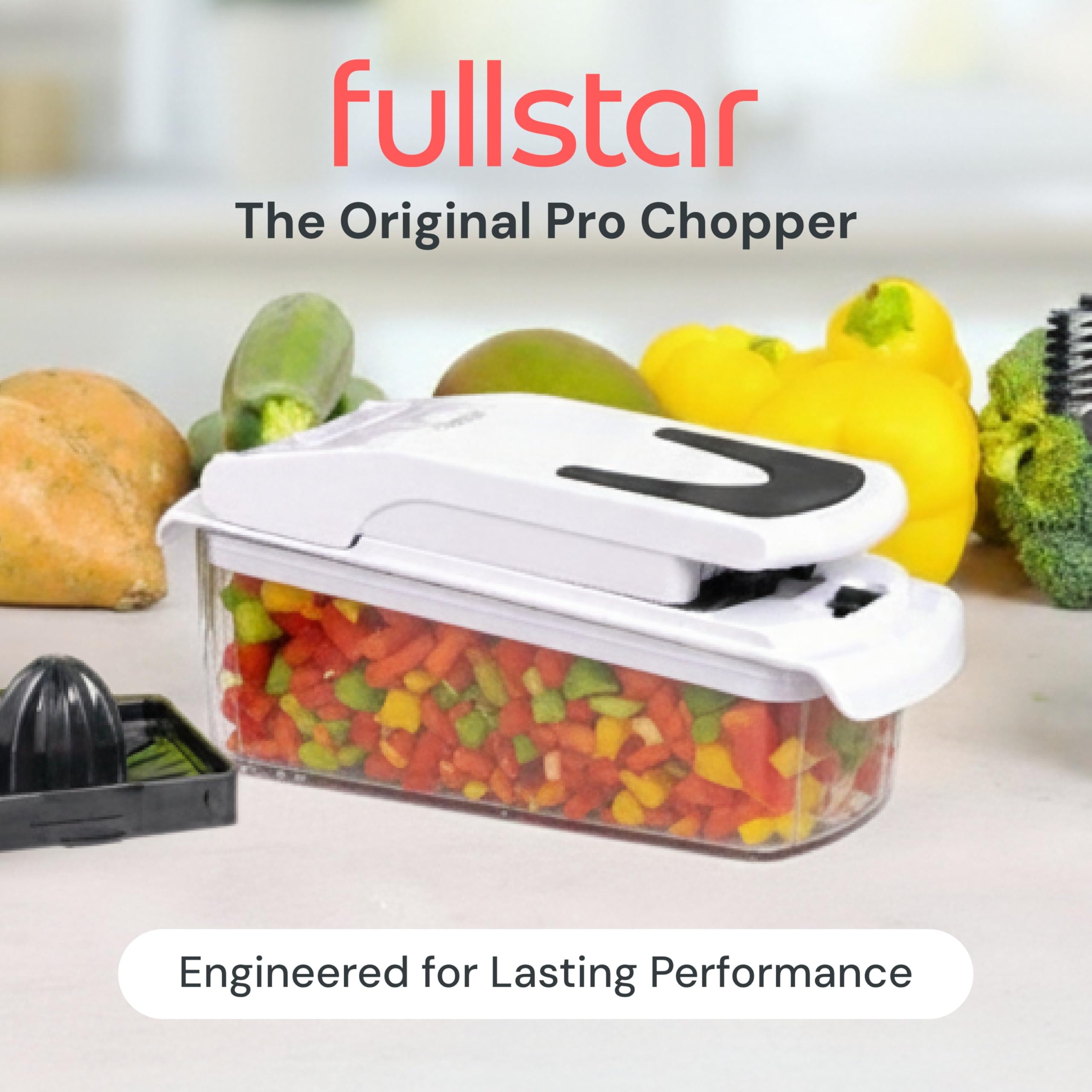 Fullstar Pro Original Vegetable Chopper & Spiralizer, Kitchen Prep Tool